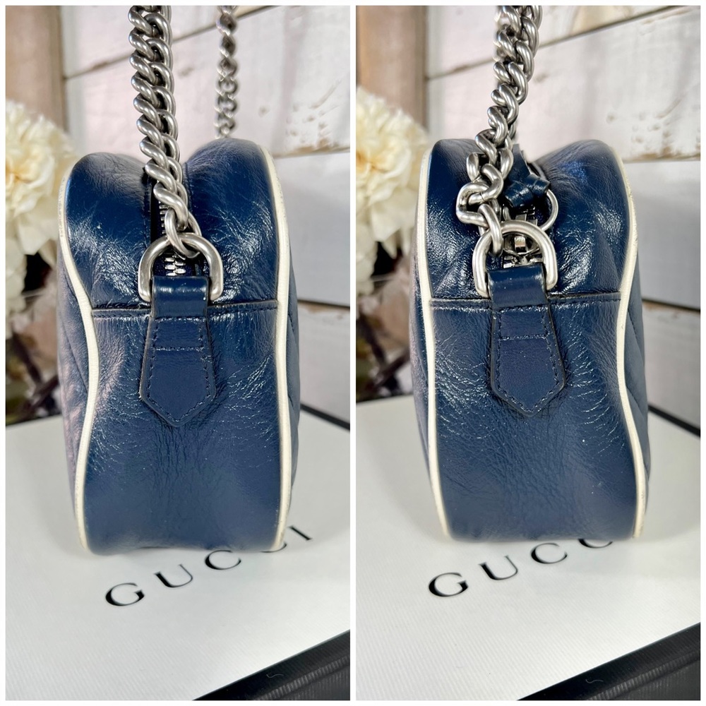 Gucci GG Marmont Diagonal Quilted Leather Small Shoulder Bag - Picture 9 of 10